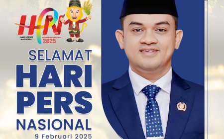 Wakil Ketua III DPRD Zulfikar Demitry SH MH Mengucapkan Selamat Hari Pers Nasional  2025