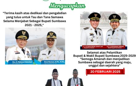 Pengurus MUI Kabupaten Sumbawa mengucapkan Selamat Atas Pelantikan Bupati dan Wakil Bupati Sumbawa Periode 2025-2030