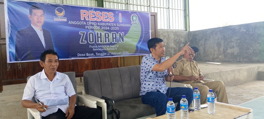 Anggota DPRD Zohran SH Gelar Reses di Desa Boak, Tampung Aspirasi Masyarakat