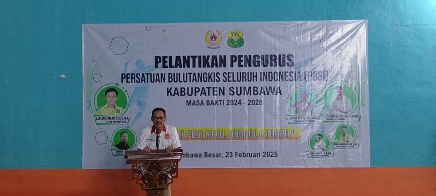 Ketua KONI Sebut Pelantikan Pengurus PBSI Sumbawa Momentum Kebangkitan Bulu Tangkis Daerah
