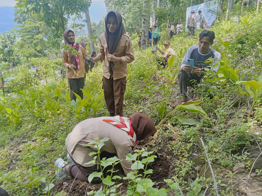 Pemda Sumbawa,MUI, PD Hidayatullah, Santri dan Gerakan Pramuka  Bersatu Menanam Ratusan Pohon