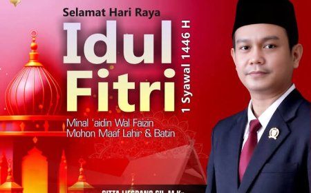 Wakil Ketua DPRD Gitta Liesbano SH.MKn.Mengucapkan Selamat Hari Raya Iedul Fitri 1 Syawal 1446 H