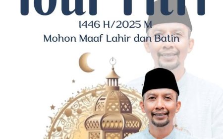 Wakil Ketua DPRD H.M.Berlian Rayes SAg.M.M.Inov mengucapkan Selamat Hari Raya Iedul Fitri 1 Syawal 1446 H