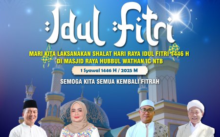 Pemerintah Provinsi NTB dan Pengurus Islamic Center NTB mengucapkan Selamat Hari Raya Iedul Fitri