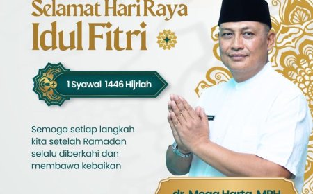 Direktur RSUD Sumbawa dr Mega Harta  MPH mengucapkan Selamat Hari Raya Iedul Fitri