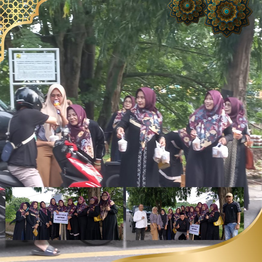 Majelis Taklim Annur dan Bank Samawa Kencana Berbagi Berkah Ramadhan dengan Bagi Takjil