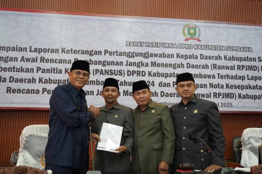 Bupati Sumbawa Sampaikan LKPJ 2024, Apresiasi Kepemimpinan  Sebelumnya