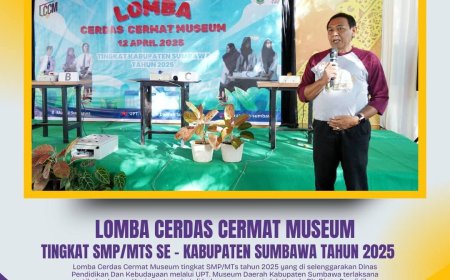 UPT. Museum Daerah Sumbawa Gelar Lomba Cerdas Cermat Museum, SMPN 1 Sumbawa Jadi Jawara