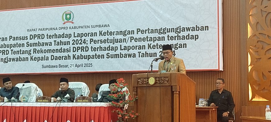Jubir Pansus Andi Rusni Sampaikan Laporan Atas LKPJ Kepala Daerah Tahun 2024, Soroti Potensi Pendapatan dan Pendidikan.