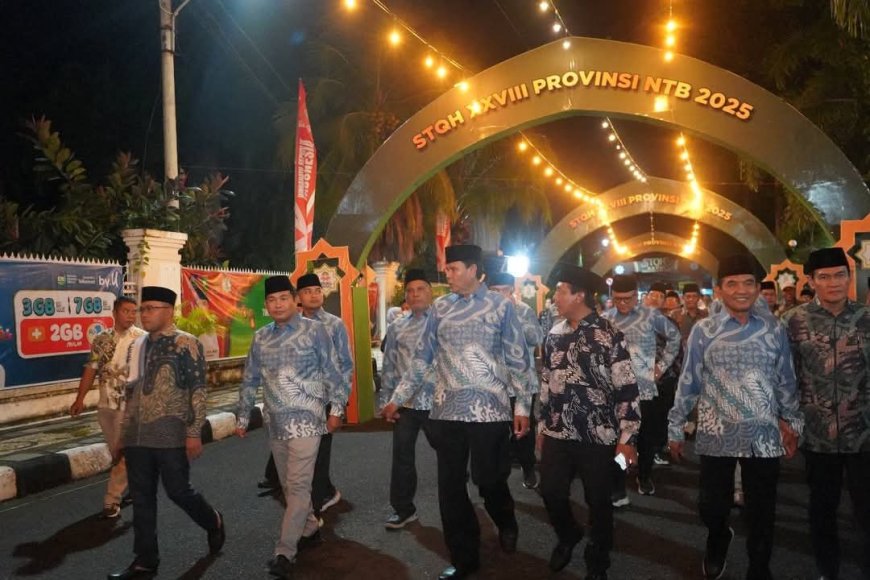 Ketua DPRD Kabupaten Sumbawa Pimpin Penyambutan Meriah Pembukaan STQH XXVIII Tingkat Provinsi NTB