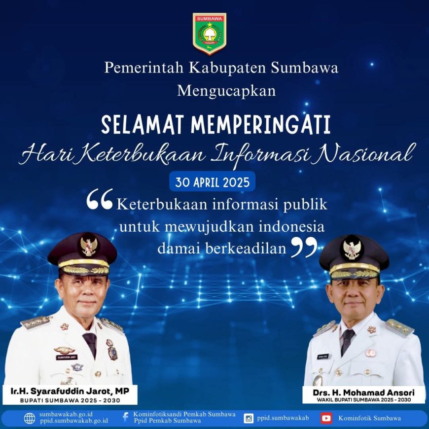 Pemkab Sumbawa Tegaskan Komitmen Tingkatkan Transparansi dan Akuntabilitas di Hari Keterbukaan Informasi Nasional