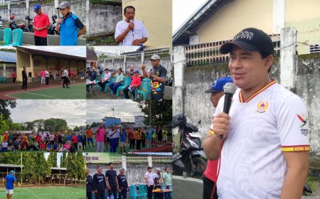 Ketua KONI Sumbawa Buka Pertandingan Tenis Antar Pensiunan : Ajang Silaturahmi Ajak Sukseskan PORKAB Hingga PON