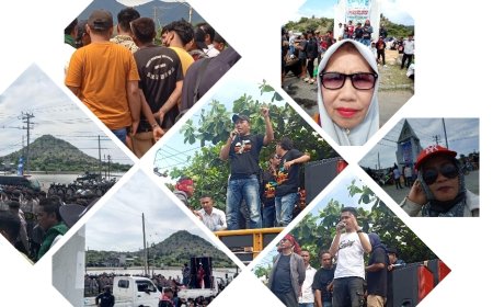 Demo Besar-Besaran Lumpuhkan Simpang Aik Jati, Massa KP4S Tuntut Kepastian Provinsi Pulau Sumbawa