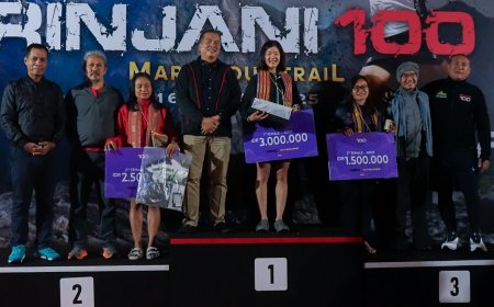 Serahkan Tropi Rinjani 100, Gubernur Iqbal Komitmen Tahun Depan Besarkan Festival