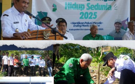 Peringati Hari Lingkungan Hidup Sedunia 2025, Wakil Bupati Sumbawa Pimpin Penanaman 1000 Pohon