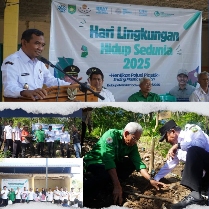 Peringati Hari Lingkungan Hidup Sedunia 2025, Wakil Bupati Sumbawa Pimpin Penanaman 1000 Pohon