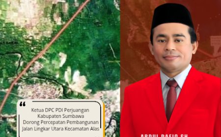 Ketua DPC PDI Perjuangan Kabupaten Sumbawa Dorong Percepatan Pembangunan Jalan Lingkar Utara Kecamatan Alas