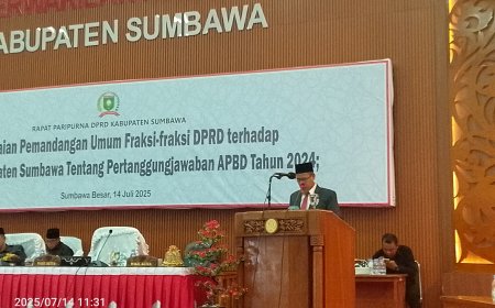 DPRD Sumbawa Gelar Paripurna Pertanggungjawaban APBD 2024: Fraksi PKS Soroti PAD, Infrastruktur, dan Pelayanan Publik