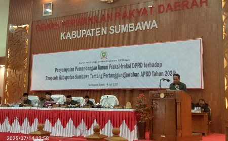 Fraksi PKB Apresiasi WTP Pertanggung Jawaban APBD Sumbawa 2024. Soroti Pengangguran Hingga Kelangkaan LPG
