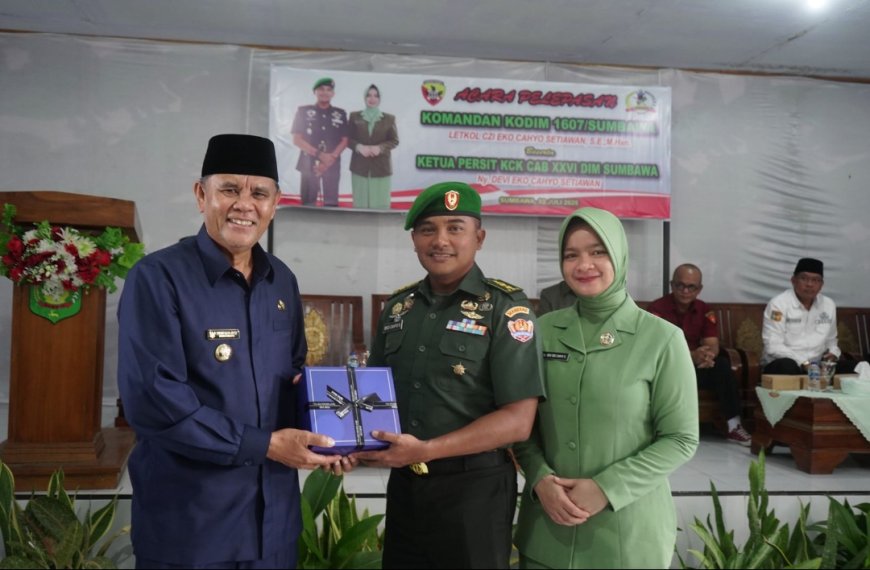 Bupati Sumbawa Hadiri Acara Perpisahan Dandim 1607/Sumbawa Letkol Czi Eko Cahyo Setiawan