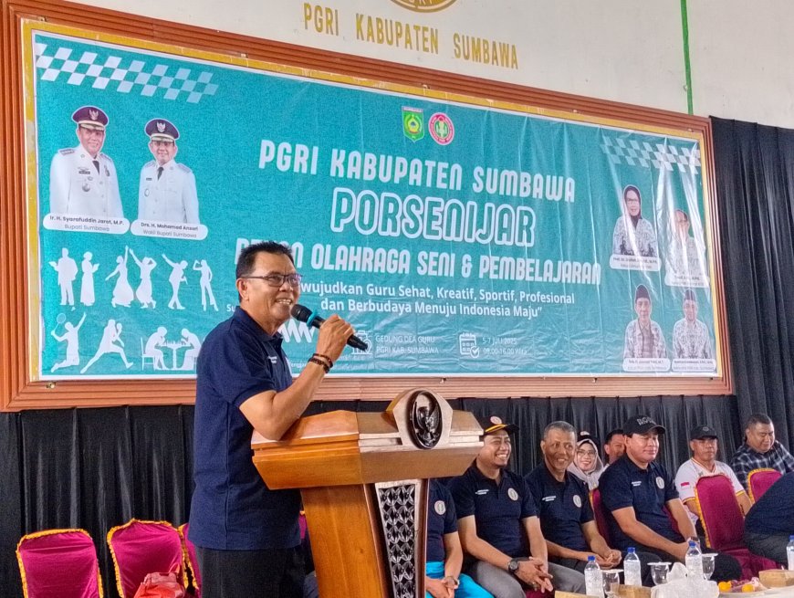 Bupati Sumbawa Buka PORSENIJAR PGRI 2025, Apresiasi Solidaritas Guru, Komitmen Infrastruktur, dan Terobosan Sekolah Rakyat