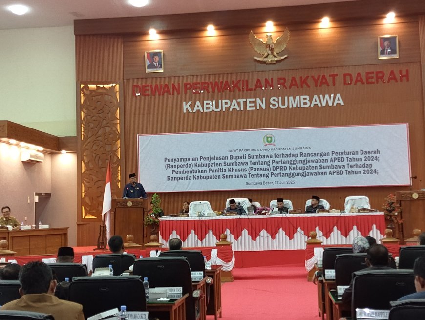 Bupati  Sumbawa  Paparkan Pertanggungjawaban APBD 2024 pada Paripurna DPRD, Raih Opini WTP dari BPK