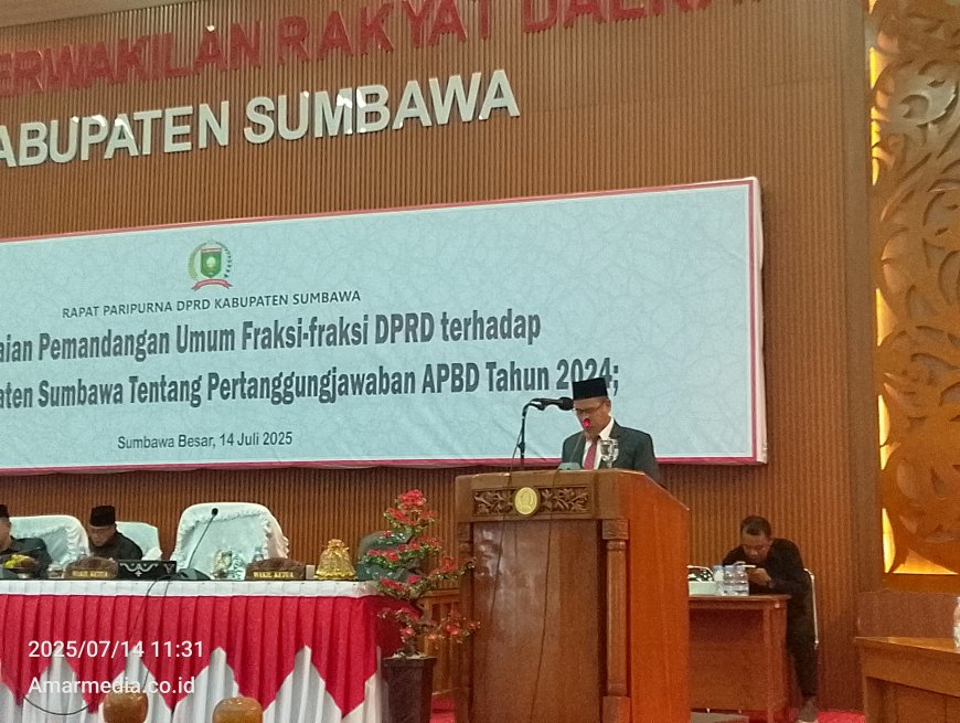 DPRD Sumbawa Gelar Paripurna Pertanggungjawaban APBD 2024: Fraksi PKS Soroti PAD, Infrastruktur, dan Pelayanan Publik