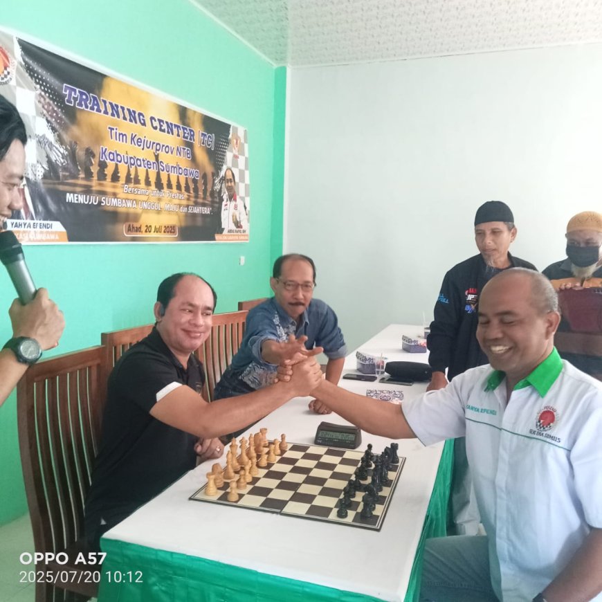 Ketua Umum KONI Sumbawa Hadiri  TC Catur, Dukung Penuh Siapkan Atlet Menuju Kejurprov Bima