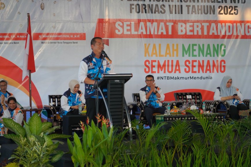Gubernur Miq Iqbal Lepas Kontingen FORNAS VIII NTB : Kita Bukan Hanya Kontingen Kita Juga Tuan Rumah