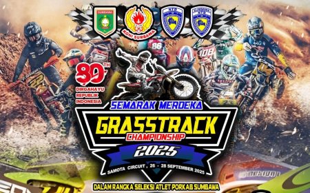 KONI dan IMI  Sumbawa Gelar Grasstrack  Championship 2025 Jaring Bibit Atlet PORKAB di Sirkuit Samota