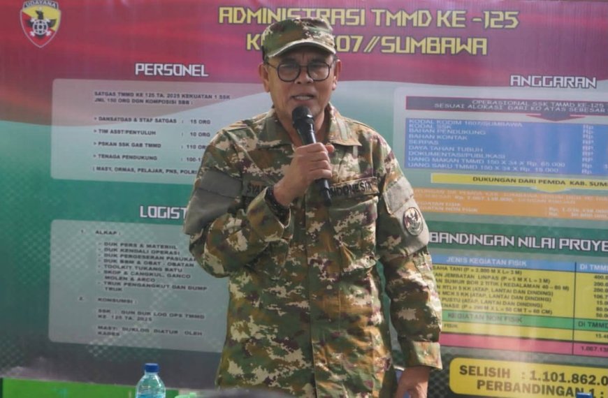Bupati Sumbawa dan Asops KASAD Apresiasi Suksesnya Program TMMD di Desa Kalabeso