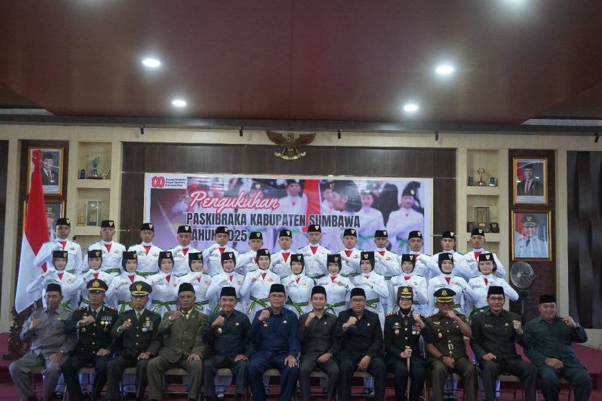 31 Putra-Putri Terbaik Sumbawa Resmi Dikukuhkan  Bupati, Jadi Paskibraka 2025