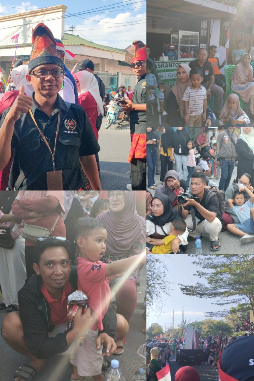 Pawai Budaya HUT Ke-80 RI di Sumbawa Pukau Ribuan Penonton
