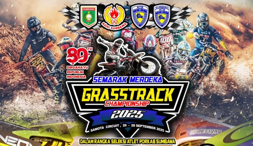 KONI dan IMI  Sumbawa Gelar Grasstrack  Championship 2025 Jaring Bibit Atlet PORKAB di Sirkuit Samota
