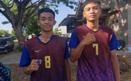 Laga Sengit Voli Pantai Porkab Sumbawa, Batulanteh Tundukkan Unter Iwes