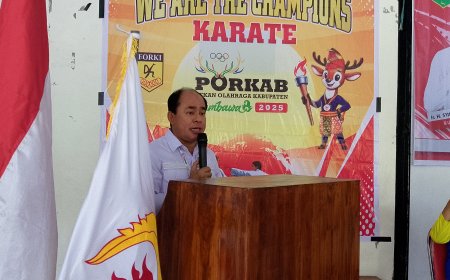 Ketua KONI Sumbawa Buka Porkab Karate, Ajak Atlet  Berjuang Penuh Raih Prestasi