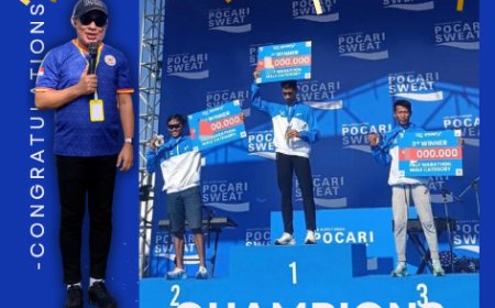 Ketua KONI Sumbawa Apresiasi, Suwandi Raih Juara III di Pocari Sweat Run Mandalika