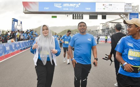 Pocari Run Mandalika Jadi Momen Kebersamaan, Wagub NTB Rasakan Sensasi Berlari di Sirkuit Mandalika Bersama Keluarga