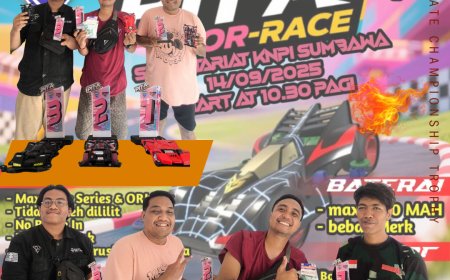 Nostalgia Masa Kecil di Lintasan Balap: Komunitas Tamiya Meriahkan PORKAB Sumbawa 2025