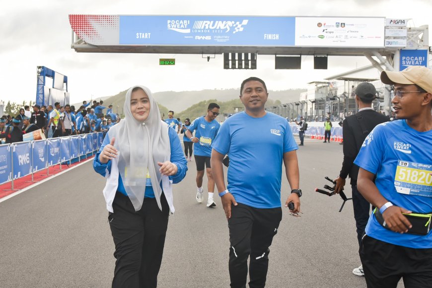 Pocari Run Mandalika Jadi Momen Kebersamaan, Wagub NTB Rasakan Sensasi Berlari di Sirkuit Mandalika Bersama Keluarga
