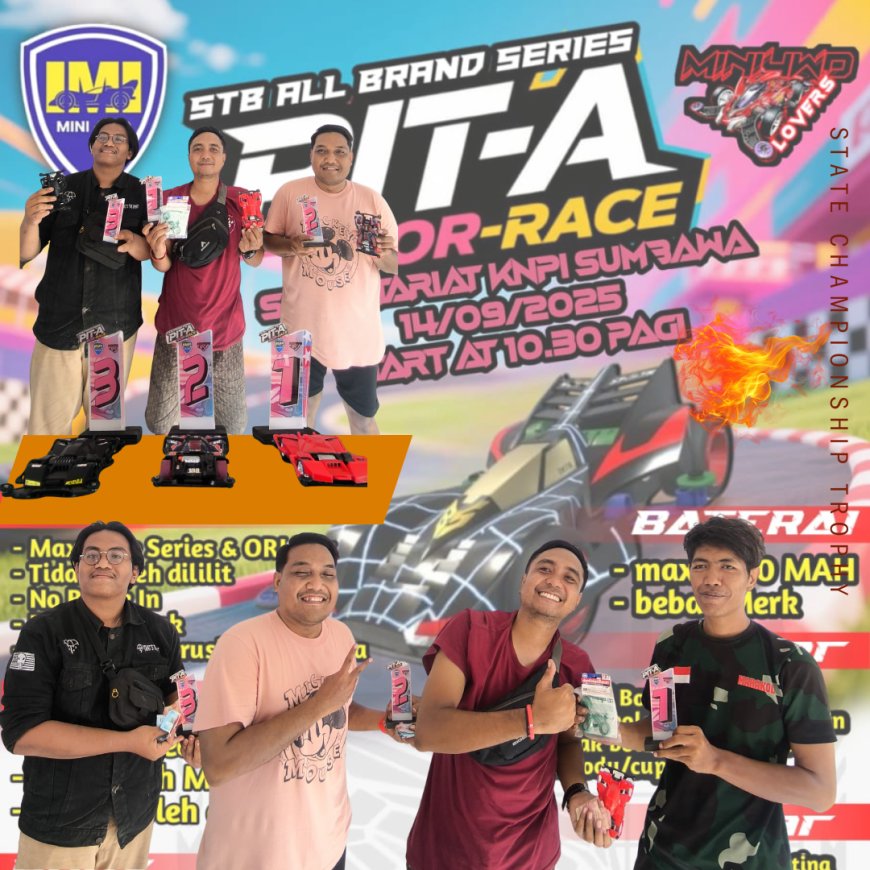 Nostalgia Masa Kecil di Lintasan Balap: Komunitas Tamiya Meriahkan PORKAB Sumbawa 2025