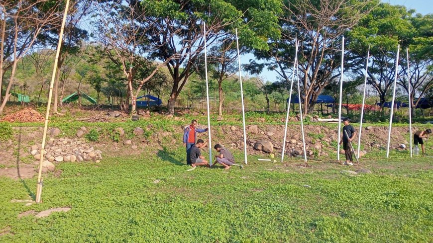 Jelang Jambore Cabang Pramuka Sumbawa 2025, Persiapan di Olat Ojong Hampir Rampung