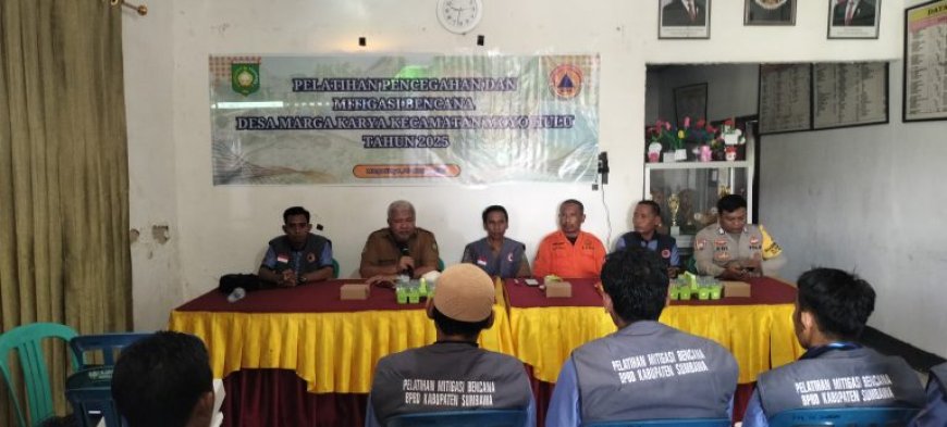 BPBD Sumbawa Latih 30 Warga Desa Marga Karya Jadi Garda Terdepan Mitigasi Bencana