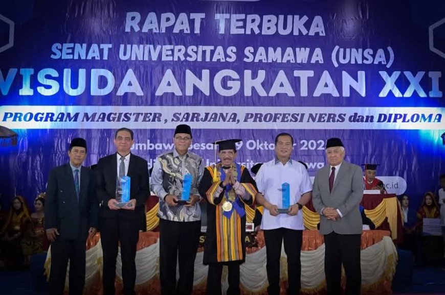 Bupati Sumbawa Ir. H. Syarafuddin Jarot Dampingi Gubernur NTB Hadiri Wisuda Universitas Samawa