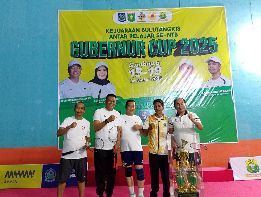 Ketua KONI Sumbawa Apresiasi Suksesnya Kejuaraan Bulutangkis Gubernur Cup 2025