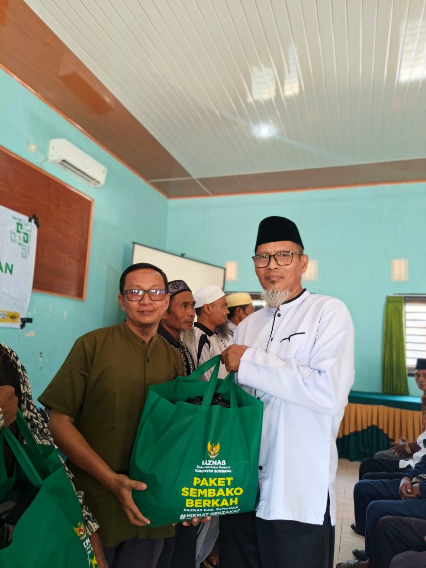 Membuka Lembaran Tahun 2026, BAZNAS Sumbawa Sosialisasi dan Salurkan Bantuan Sembako bagi Imam dan Marbot di Kecamatan Alas