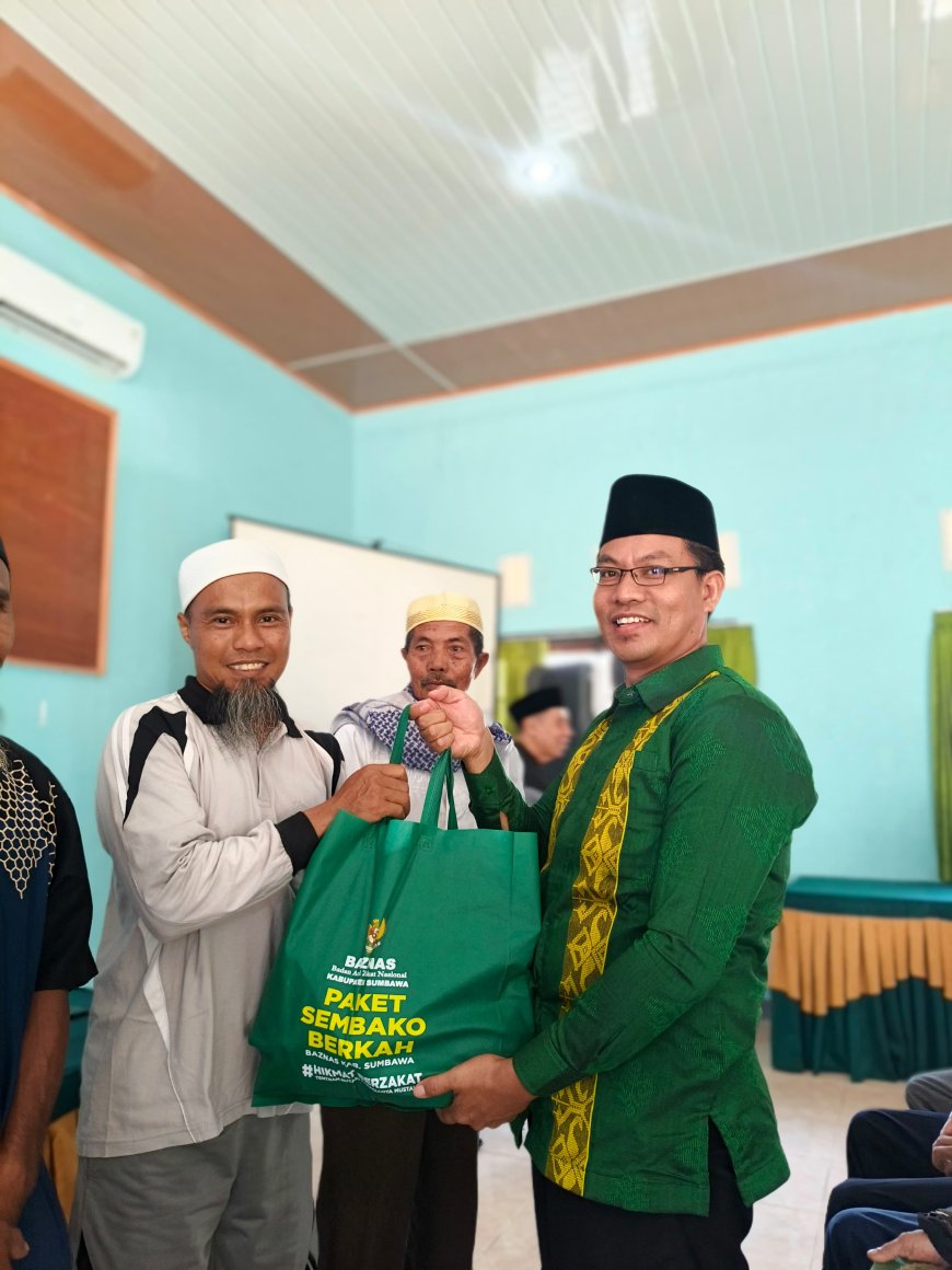 Membuka Lembaran Tahun 2026, BAZNAS Sumbawa Sosialisasi dan Salurkan Bantuan Sembako bagi Imam dan Marbot di Kecamatan Alas