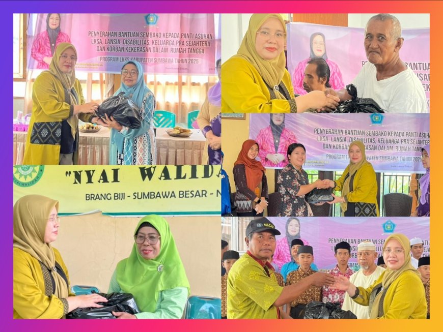 Berbagi Bahagia, Ketua Umum LKKS Sumbawa Hadirkan Senyum untuk Disabilitas, Lansia dan Anak-anak LKSA