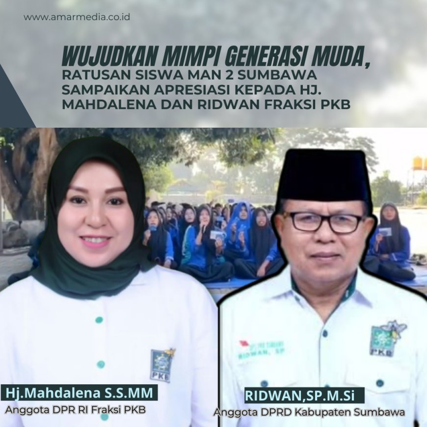 Wujudkan Mimpi Generasi Muda, Ratusan Siswa MAN 2 Sumbawa Sampaikan Apresiasi kepada Hj. Mahdalena dan Ridwan Fraksi PKB