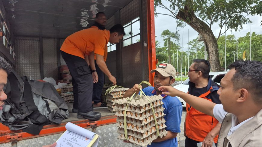Posko Tanggap Darurat  Bencana Banjir, Tanah Longsor dan Cuaca Ekstrim Prov NTB Kirim Logistik ke  Pulau Sumbawa
